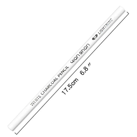 Two White Sketch Charcoal Pencils Set High Quality Wooden Charcoal Pencils For Artists Great For Drawing Sketching Blending
