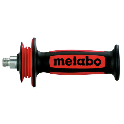 Handle of the 7 Inch Angle Grinder With 8500 RPM And 15 Amp Motor Locking Slide Switch VibraTech For Reduced Vibration German Engineered