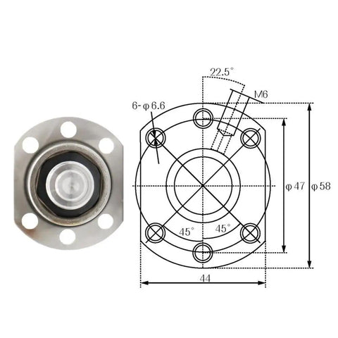 Awesome SFU2005 5mm Lead Ball Screw Kit With Machined Ends RM2005 Nut BK15 BF15 Supports Plus Coupler For DIY CNC And 3d Printer Builds flange and dimension diagram
