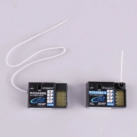 4-Channel SBus2 Telemetry Receiver For T-FHSS R334SBS-E With Real-Time Battery Voltage And Signal Telemetry, dual units