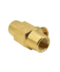 Brass Button Valve One Quarter Inch NPT Female Inlet And Outlet Normally Closed Red Compact Rock Solid Pneumatic Control Valve