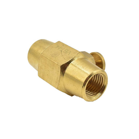 Brass Button Valve One Quarter Inch NPT Female Inlet And Outlet Normally Closed Red Compact Rock Solid Pneumatic Control Valve