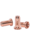 Three copper nozzle tips 9-0094 from the 10 Electrodes 9-0096 and 10 Nozzle Tips 9-0094 40A for Cutmaster 42/12 SL40 Torch kit.