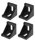 Heavy Duty Inside Corner Bracket Gusset for 4040 Aluminum Extrusion, 40x40mm, 4 Pack Black, for DIY and cabinet reinforcement