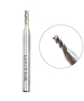 End mill cutter, front view, 1/8 in x 1/4 in, HSS, 4-flute straight
