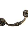 4 Pack Vintage Antique Bronze Bail Drawer Pulls 4.5 Inch Center To Center Drop Swing Dresser Cabinet Knobs 114 MM hardware