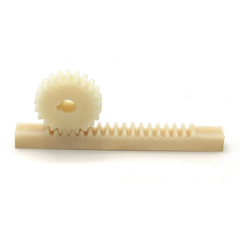 1.5 Module Nylon Gear Rack, 15mm Wide, 200mm Or 500mm Long, Plastic Linear Pinion Rack For Precision Machinery, Smooth Motion, Durable Cylindrical Drive Gear System with matching pinion
