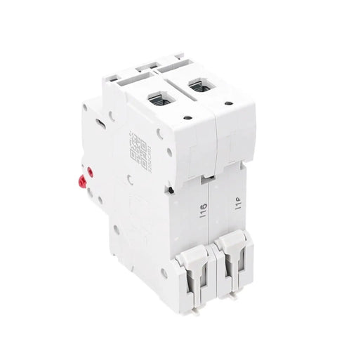 Double Pole DIN Rail MCB 6kA Miniature Circuit Breaker 40A 63A AC Type With CB 230/400V DIN Rail Mount For Home And Shop Panels