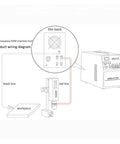 Diagram of Portable EDM Drilling Machine Pro Grade 600W High Frequency Pulse Drill wiring with magnetic base setup