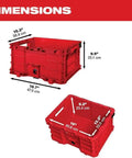 Packout Compatible Tool Storage Crate Built Tough With Impact Resistant Polymer 50 Lb Capacity dimensions in cm
