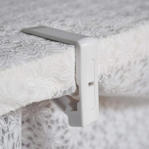12 Pcs Plastic Spring Tablecloth Clips For Outdoor Tables No Slip Grip Easy Clamp Table Cloth Holders For Home Parties And Picnics White