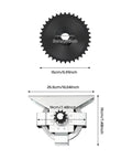 Heavy Duty Garage Door Chain Hoist With Three To One Gear Ratio And Manual Overhead Lifting System showing gear sprocket and dimensions.