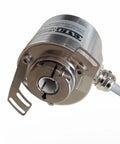 Front view of Absolute Encoder, Single Turn 360 Degree, 12 Bit Resolution, 4-20mA Output, 10-30VDC Supply, Blind Hollow Shaft 12mm.