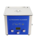 Hualuck 10L Ultrasonic Cleaner Machine With Heater And Degas Function Digital Timer Touch Control showing blue panel and controls.