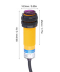 10 Pack Infrared Diffuse Photoelectric Switch Sensor Module For Automation And Machinery E3F DS30C4 M18 with dimensions