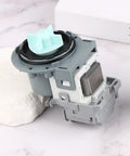 Direct Replacement Drain Pump Motor For Swan Washing Machine Delivers Quiet High Flow Water Removal Easy Install Space Saving Design Reliable Durability For Top Load And Compact Laundry Systems grey plastic and metal pump motor on white background