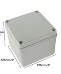 Waterproof Junction Box 5x5x4 Inches Square Electronics Enclosure Gray ABS Plastic Dustproof Project Box Built To Handle DIY Wiring IP65 Rated
