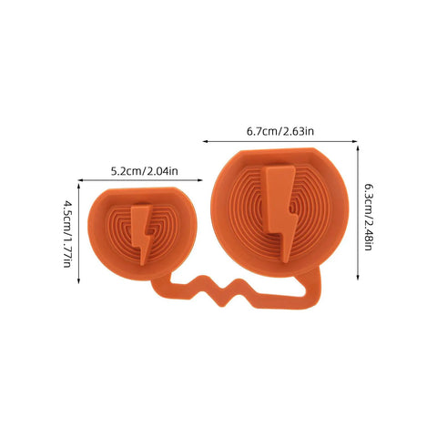 Heavy Duty Universal EV Charging Port Cover Silicone Cap Waterproof Dustproof Protective Plug With Slick Design Keeping Your Ride Fresh And Secure For Everyday Drives, orange silicone caps set.