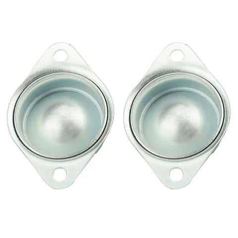 Heavy Duty Rock Solid 4 Pack 5 8 Inch Alloy Steel Ball Bearings Flange Mounted Transfer Roller side view showing double hole mounting