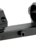One Inch Medium Profile Airgun Mount With Stop Pin Aluminum Anodized Black Ring Base Locking Hex Screws Dovetail Ready Reversible Plate