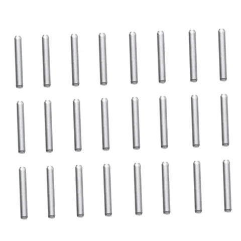 120pcs Robot Drive Shaft Kit For DIY Projects, metal shafts displayed in rows, silver color, ideal for RC car axle gears and upgrades