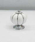 10 Pieces White Ceramic Round Pumpkin Knobs For Cabinets And Furniture, porcelain chrome pumpkin cabinet pulls, zinc alloy base