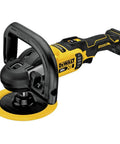20V Max XR Cordless Polisher Rotary With Variable Speed Trigger, 7-Inch Pad, Brushless Motor, Tool Only, black and yellow
