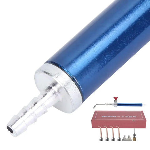 Water Oxygen Welding Torch 8008 with blue handle and accessories for jewelry soldering and gold making