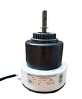Beefy Indoor DC Fan Motor For Air Conditioning Units Replacement Part, Industrial Grade, High Efficiency, Durable Build, Easy Install, Long Lasting Performance For Commercial And Home Conditioning Systems, black metal AC motor with wiring