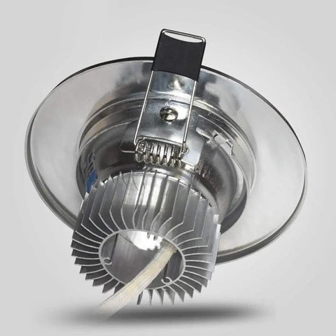 WKNHHL Recessed Lighting Housing Trim Kits Aisle Downlight Round Led Recessed Ceiling showing integrated spotlight design with metal trim.