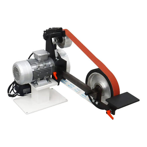 Heavy Duty Variable Speed Belt Sander And Knife Grinder Featuring Triple Grinding Wheels, Beefy Frequency Converter Base, 2000 Watt Motor