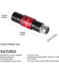 Dynamic Microphone Preamp With 29dB Gain And Ultra Low Noise XLR Boost, including dimensions and features description
