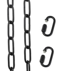 Six Foot Black Heavy Duty Pendant Light Chain For High Ceilings Supports Up To Fifty Pounds Oval Link Ideal For Chandeliers