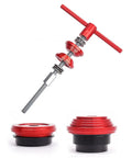 Red Bike Headset Press In Tool And Bottom Bracket Install Tool With Wrench T Handle Anti Slip Universal Bearing Installer