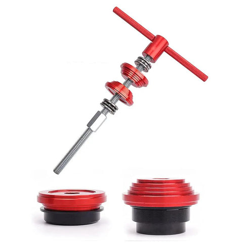 Red Bike Headset Press In Tool And Bottom Bracket Install Tool With Wrench T Handle Anti Slip Universal Bearing Installer