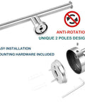 Wall Mounted Double Toilet Paper Holder In Brushed Nickel Stainless Steel SUS304 2 In 1 Dual Roll Holder disassembled view