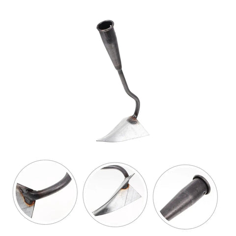 Beast Triangle Garden Hoe Tool for Digging and Manuring Sturdy Pointed Hoe Head, lightweight and easy for soil tilling.