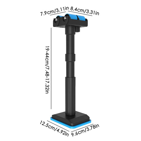 Adjustable Furniture Lifting Brackets 19cm To 44cm Height Range with measurements showing secure mounting support.