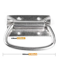 Stainless Steel Toolbox Pull Handles Set 4 Inch For Lifting Doors And Chest Covers Pack Of 2 Silver Durable Mounting Hardware