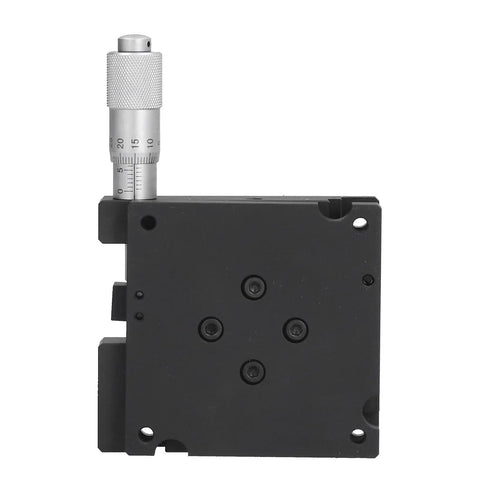 Front view of RF A60 Linear Stage Translation Platform with Manual Angle Square Micrometer, featuring 60x60mm cross roller XY axes.