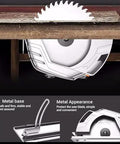 Pro Grade Electric Circular Saw With Aluminum Body For Portable Woodworking Projects showing sharp blade and metal base design.
