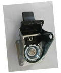 Top Shelf Heavy Duty Two Inch Twin Caster Wheels With Locking Brake And True 360 Swivel Action close-up of wheel and locking mechanism.
