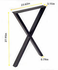 Heavy Duty X Shape 28 Inch Metal Table Legs Set Steel Coffee Bench Legs For DIY Furniture Side Tables And TV Stands Black Finish Sturdy Modern Home Makeover Starter