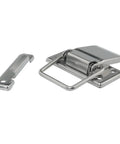 Stainless Steel Cabinet Hasp Latch Lock Hardware Two Pack With Mounting Screws Spring Loaded Toggle Catch For Mechanical Equipment Case Rust