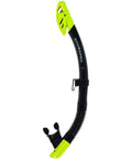Spectra Dry Snorkel With Dry Top Seal Purge Valve Regulator Style Mouthpiece Flexible Lower Corrugated Tube Quick Connect Clip Black Yellow