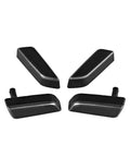 Essential Top Shelf Seat Adjustment Button Replacement For Tesla Model 3 And Y Interior Control Switch smooth black plastic caps set.