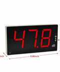 Wall Mounted Sound Level Meter 30 To 130 dB With Alarm Digital Decibel Meter 1.5 dB Accuracy A Weighting For Factory Office And Home Noise Monitoring Type C USB Powered Or Battery Powered Easy Install And Real Time Monitoring, black LED display