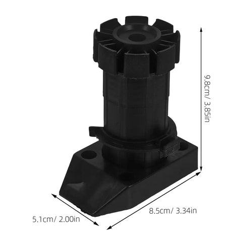 Adjustable Cabinet Leveling Feet 4 Pack Black ABS Furniture Legs with Thickened Design and Moisture Resistant Feature for Kitchens