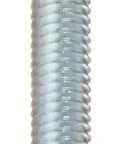 Pro Grade Zinc Plated Steel Pan Head Machine Screws With Phillips Number 2 Drive And Number 10-32 Threads Five Inches Long Fully Threaded, single screw, side view, features visible threading.