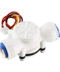 Three Eighth Inch Dope Quick Connect Hall Effect Water Flow Sensor For Liquid Water Flow Meter DC5V 0.3 to 10 Liters Per Minute YF S301 Three Wire Red Black Yellow Easy Install